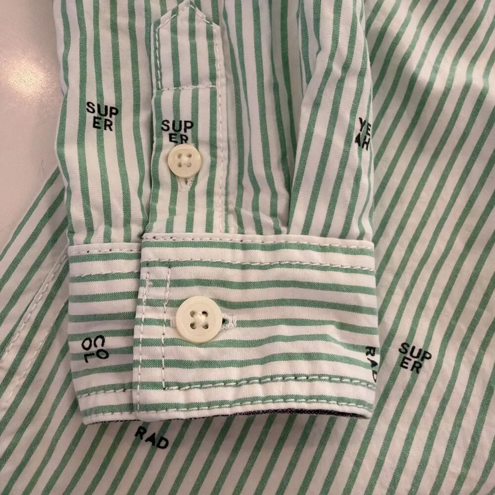 Gymboree Boys Button-Down Dress Shirt Cool Super Yeah Sz 5